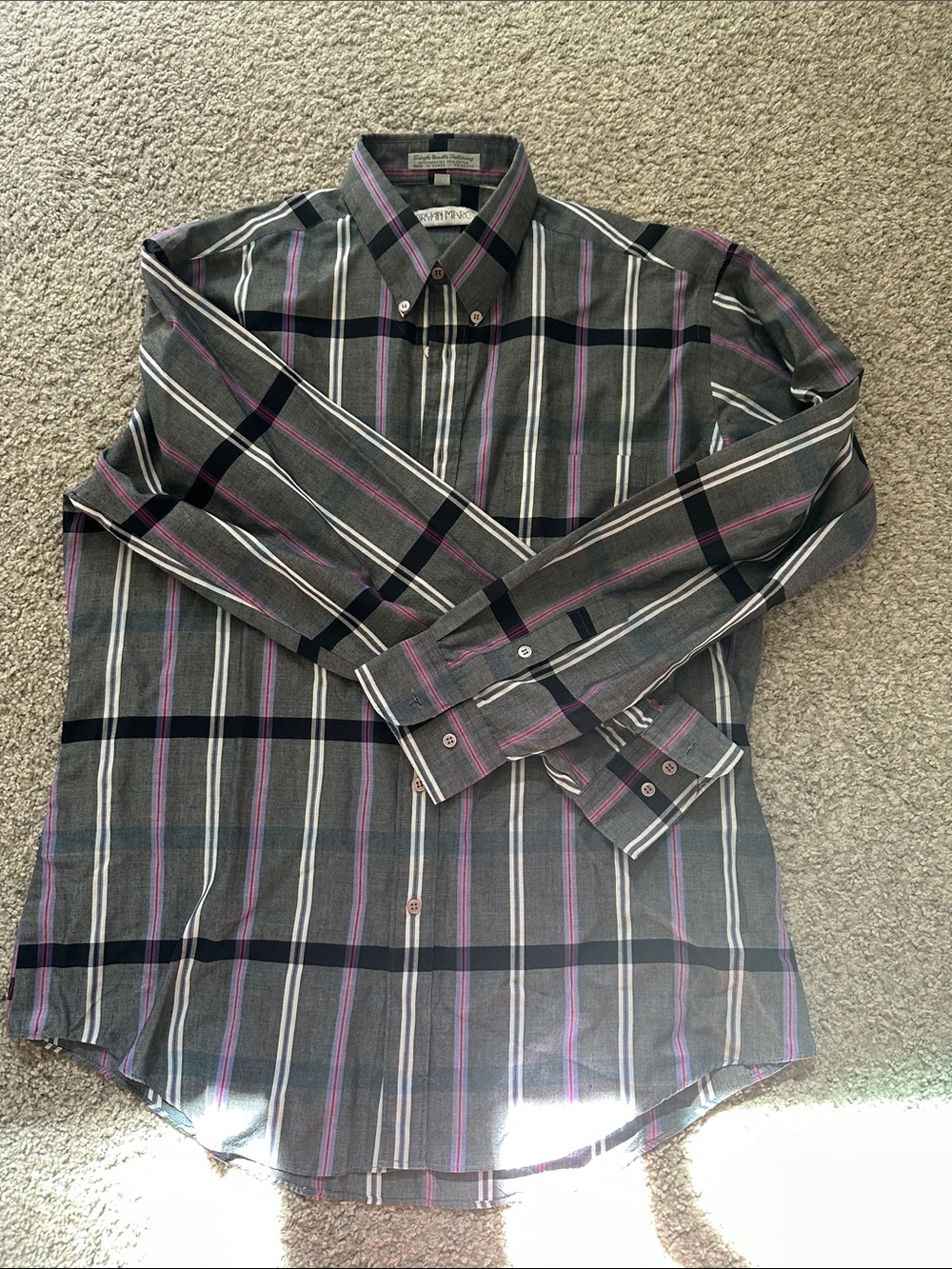 VINTAGE Plaid Button-Down Shirt